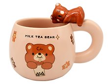 Кружка Мишка Milk Tea (керамика) (400мл) (12-34466-NK-018)