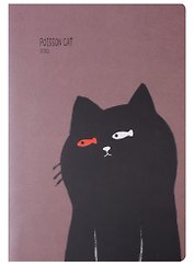 Тетрадь в линейку Poisson Cat, 44 листа, в ассортименте