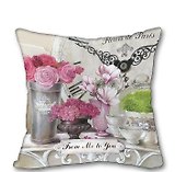 Подушка декоративная Парижские цветы (35х35) (PLW-35 Fleurs)