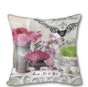Подушка декоративная Парижские цветы (35х35) (PLW-35 Fleurs)