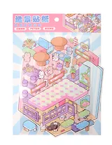 Набор наклеек-румбокс для создания миниатюрных сцен размер 180х130мм арт. 72276