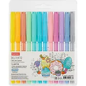 Фломастеры Hatber, Delicato Pastel, 12 цветов