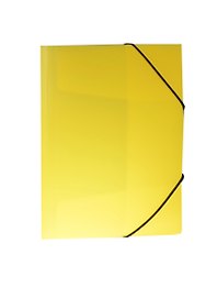 Папка на резинках А4 "Neon" желтая, с 3 клапанами, пластик, Erich Krause