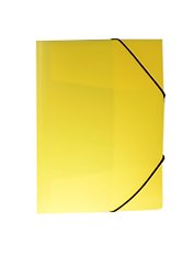 Папка на резинках А4 "Neon" желтая, с 3 клапанами, пластик, Erich Krause