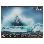 Пазл Königspuzzle 1000 эл. 68,5*48,5см. Маяк и шторм ГИК1000-6531 - 0