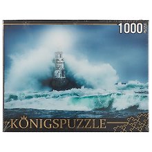 Пазл Königspuzzle 1000 эл. 68,5*48,5см. Маяк и шторм ГИК1000-6531