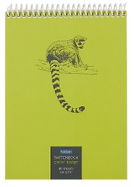 Блокнот 60л.,А5 SketchBook Лемур без линовки, пластиковая обложка на спирали