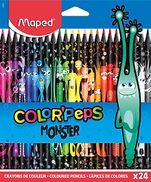 Карандаши цветные «Color'Peps Monster», Maped, 24 цвета