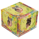 Шкатулка Сова на желтом (12х12х9) (МДФ) 12-06654-DH3016-2
