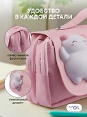 Пенал-сумка на молнии "Sweet" с ручкой, 2 отделения, розовый, Yoi - 2