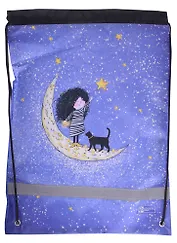 Мешок для сменной обуви "ДЕВОЧКА НА ЛУНЕ"36*48см