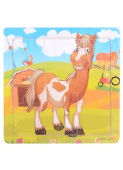 Развивающая рамка "Лошадка", дерево