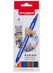 Линеры двусторонние 06цв "Brushpen Амстердам"