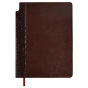 Ежедневник недат. А5 160л "Сариф" коричневый, кожзам, тв.переплет, место для ручки, офсет, ляссе