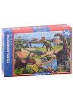 Пазл-карта Геодом "В мире динозавров", 260 деталей