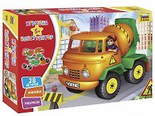Игрушка - Конструктор Бетономешалка, 28 детали, 15,5см ТМ ZVEZDA