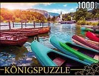 Пазл «Лодки на горном озере» 1000 элементов, KonigsPuzzle