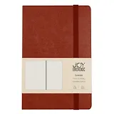 Записная книжка А6- 96л кл. "Joy Book. Имбирный пряник" 7БЦ., иск.кожа, тонир.форзац, тонир.блок, скругл.углы, сшит.блок, ляссе, резинка, карман на задн.форзаце