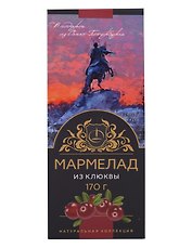 Мармелад желейный Санкт-Петербург из клюквы, 170г