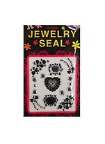 Стразы отдельные на пленке Jewelry Seal (1461-2/6) (черно-белое сердце)