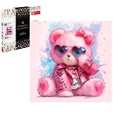 Набор для творчества. Алмазная мозаика "Розовый мишка" (30*30 см)