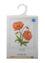 Набор для вышивания РТО "Алые маки" (C182) (13х17см Aida 14 белая) (упаковка)