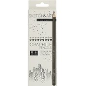 Карандаши ч/гр 09шт "SKETCH&ART" 4В-14В, к/к, Bruno Visconti