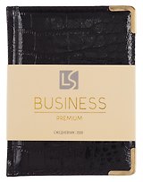Ежедневник датированный 2026 год, А6, 176 листов, "Business Premium. Grand croco", черный