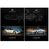 Блокнот А5 64л кл."АвтоЛюкс" склейка, тонир.блок, цв.обл, офсет, Hatber