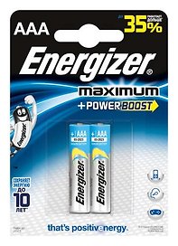 Комплект батареек 2 штуки, «Energizer Maхimum», LR03, BP2
