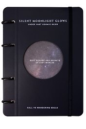 Тетрадь в клетку Moonlight. Синий, 120 листов, на кольцах, InFolio