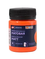 Краска акриловая 50мл "Декола" оранжевая, матовая, ЗХК