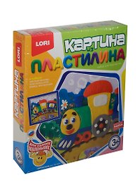 Набор для творчества LORI Картина из пластилина "Паровозик" Пк-003
