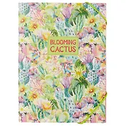 Папка на резинке «Blooming cactus», А5