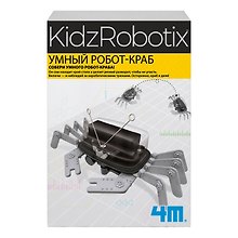 Конструктор Умный Робот-краб, 11 деталей. KidzRobotix/ КидзРоботикс 4М