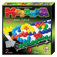 Мозаика (02001) (120 эл.) (6 цв.) (d.20) (2 поля) (коробка) (ДК)