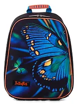 Ранец Hatber/Хатбер ERGONOMIC light-Butterfly" 37*29*17см, EVA материал светоотраж. 2 отделения на молнии