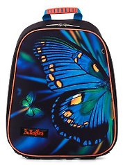 Ранец Hatber/Хатбер ERGONOMIC light-Butterfly" 37*29*17см, EVA материал светоотраж. 2 отделения на молнии