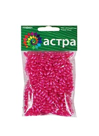 Бусины пластиковые (G23) (7708436) (3х6мм) (25гр.) (ярко-розовые) (упаковка)
