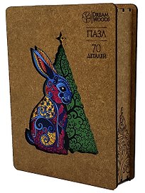 Фигурный пазл «Заяц» 70 элементов, Dream Woods