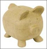 Фигурка из папье-маше объемная Поросенок (MA109) (ср) (19,5х26х22,5)