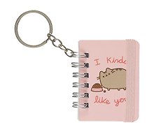 Блокнот А7 40л "Pusheen" евроспираль, эласт.держатель
