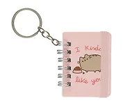 Блокнот А7 40л "Pusheen" евроспираль, эласт.держатель