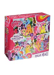 Пазл Оригами 4в1 9-16-25-36эл Серия My little pony