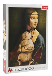 Пазл Дама с кошкой (Lady with a Cat), 1000 деталей. 68,3х48 см.