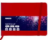 Скетчбук 210*148 80л "SKETCH UP. Красный" 140г/м2, тв.обложка, резинка