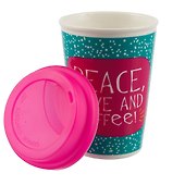 Стакан керамический Peace, Love and Coffee (ПВХ бокс) - 1