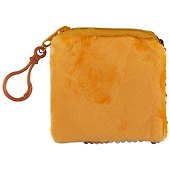 Кошелёк на молнии с пайетками квадратный, текстиль, 9х9 см - 2