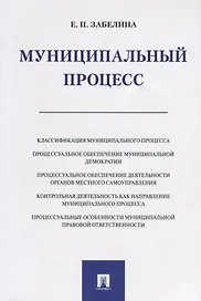 Муниципальный процесс. Монография.-М.:Проспект,2019.