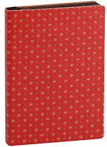 Записная книжка А6 96л "Ноутбук" красная+бежевая, кожзам, перф.обл., тонир.блок, тонир. срез, ляссе, Escalada